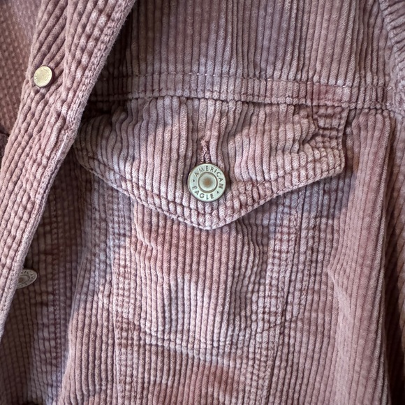 American Eagle Corduroy Pink cropped jacket size small - Picture 3 of 6